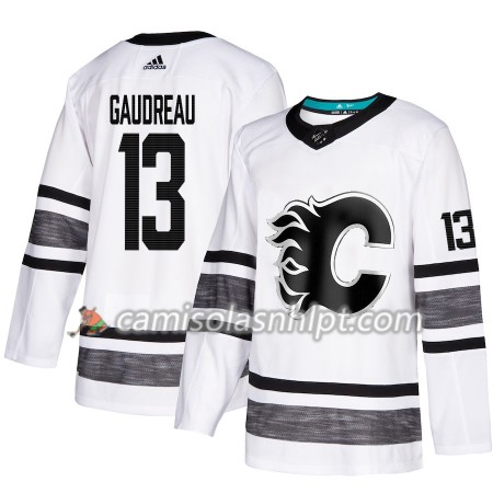 Camisola Calgary Flames Johnny Gaudreau 13 2019 All-Star Adidas Branco Authentic - Homem